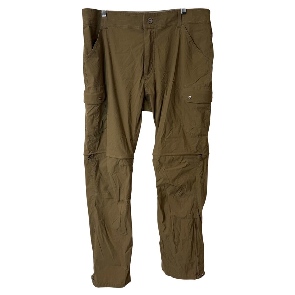 Kuhl Men's Renegade Cargo Convertible Pants Zip Off Shorts 38 x‎ 34 Brown